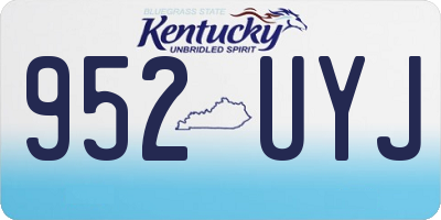 KY license plate 952UYJ