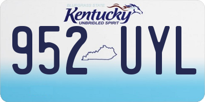 KY license plate 952UYL