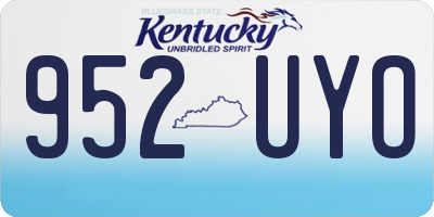 KY license plate 952UYO