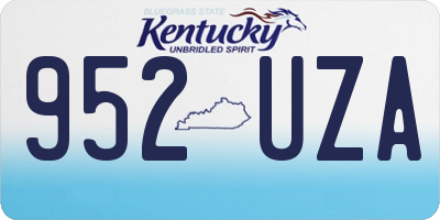 KY license plate 952UZA
