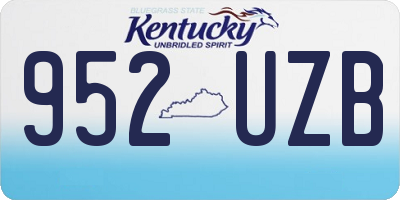 KY license plate 952UZB