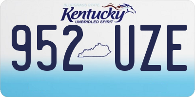 KY license plate 952UZE