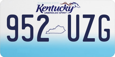 KY license plate 952UZG