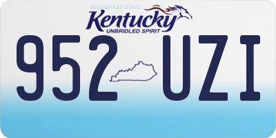 KY license plate 952UZI