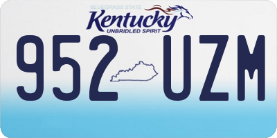 KY license plate 952UZM