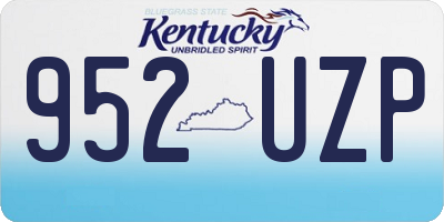 KY license plate 952UZP