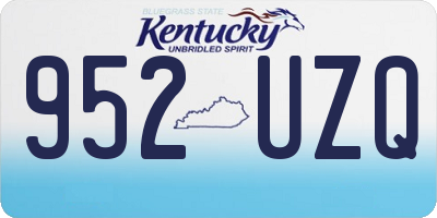 KY license plate 952UZQ