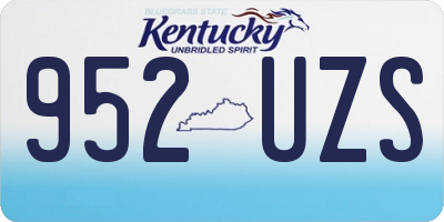 KY license plate 952UZS