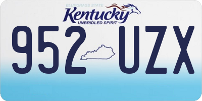 KY license plate 952UZX