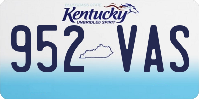 KY license plate 952VAS