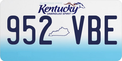 KY license plate 952VBE