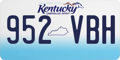 KY license plate 952VBH