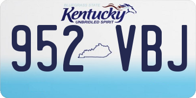KY license plate 952VBJ