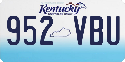 KY license plate 952VBU