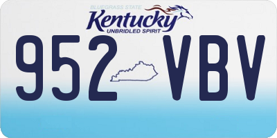 KY license plate 952VBV