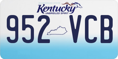 KY license plate 952VCB