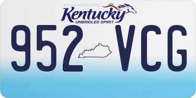 KY license plate 952VCG
