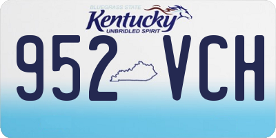 KY license plate 952VCH