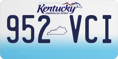 KY license plate 952VCI