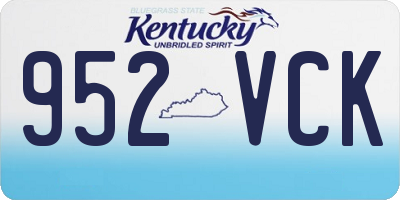 KY license plate 952VCK