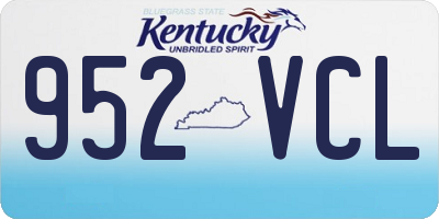 KY license plate 952VCL