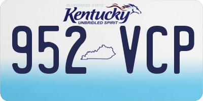KY license plate 952VCP