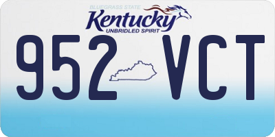 KY license plate 952VCT