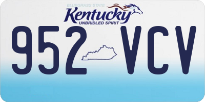 KY license plate 952VCV