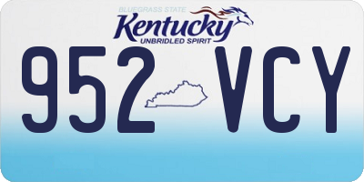 KY license plate 952VCY
