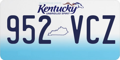 KY license plate 952VCZ