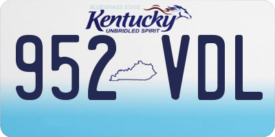 KY license plate 952VDL
