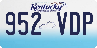 KY license plate 952VDP