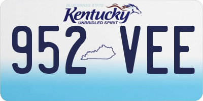 KY license plate 952VEE