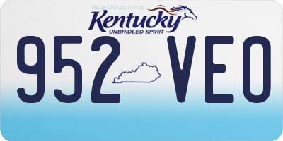 KY license plate 952VEO