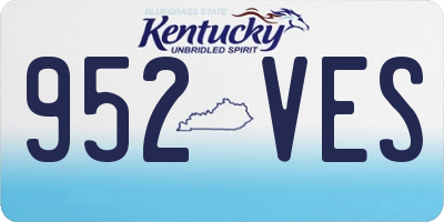 KY license plate 952VES