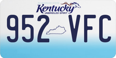 KY license plate 952VFC