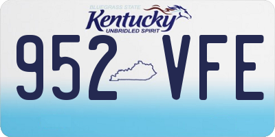 KY license plate 952VFE