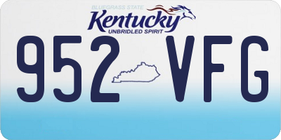 KY license plate 952VFG