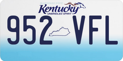KY license plate 952VFL