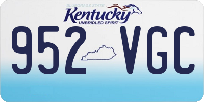 KY license plate 952VGC