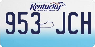 KY license plate 953JCH