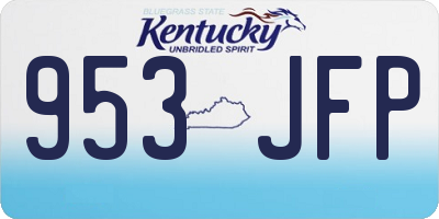 KY license plate 953JFP