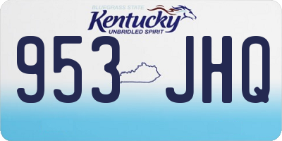 KY license plate 953JHQ