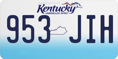 KY license plate 953JIH