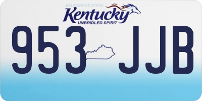 KY license plate 953JJB