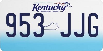 KY license plate 953JJG