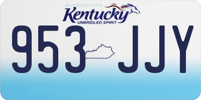 KY license plate 953JJY