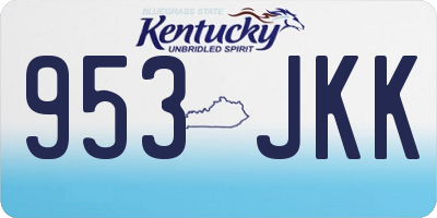 KY license plate 953JKK