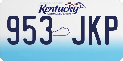 KY license plate 953JKP