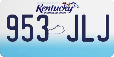 KY license plate 953JLJ